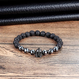 New Gladiator Helmet Stone Wristband