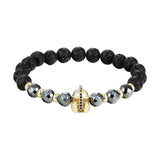 New Gladiator Helmet Stone Wristband