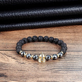 New Gladiator Helmet Stone Wristband