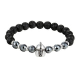 New Gladiator Helmet Stone Wristband