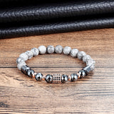 Natural Map Stone Wristband