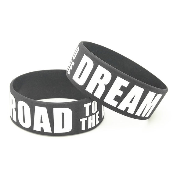 New Road to the Dream Black Silicone Wristband